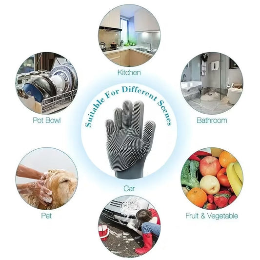 2pc Silicone Cleaning Gloves